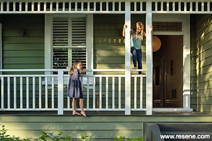 Dark green home deck