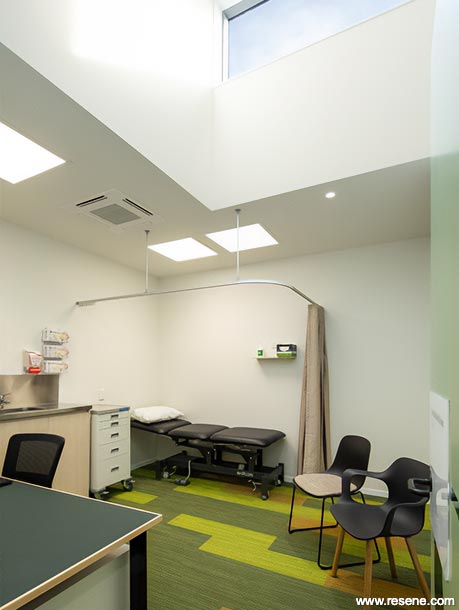 Green and white Doctors office