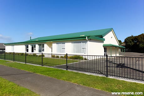 Green and white exterior