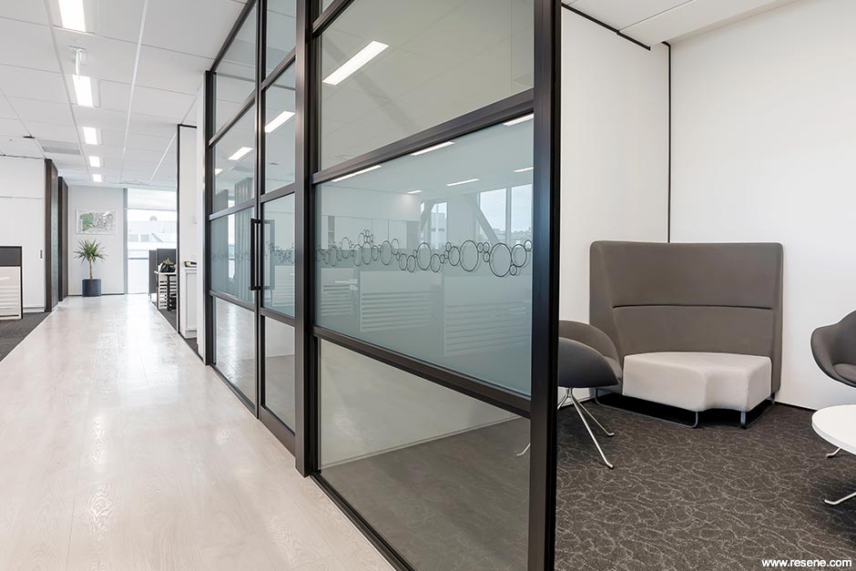Modern black and white office