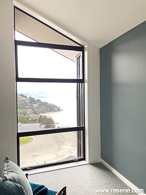 A grey blue lounge