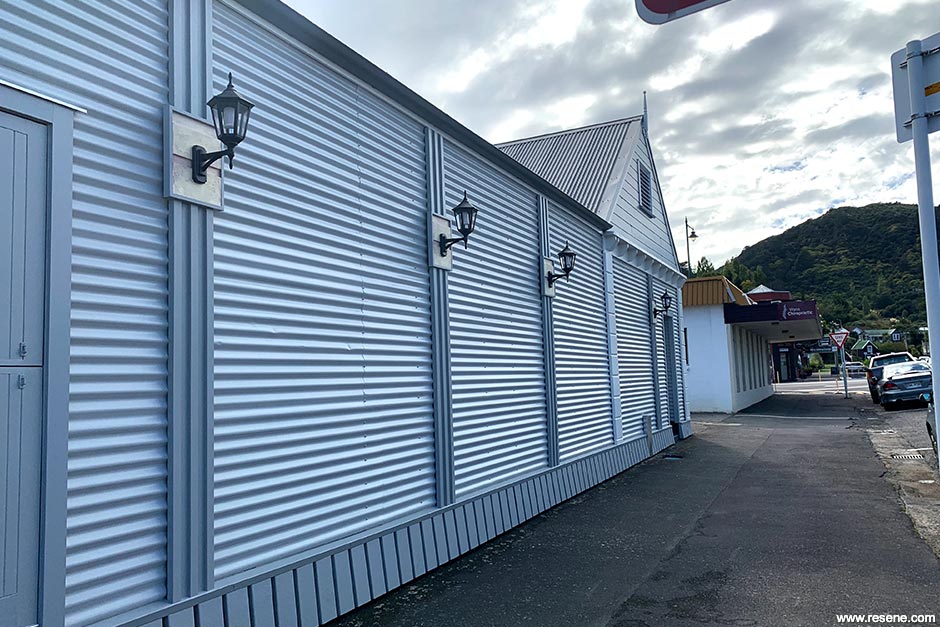 Light grey crematory exterior