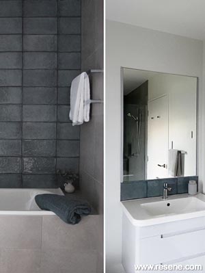 Modern grey and white bathroom