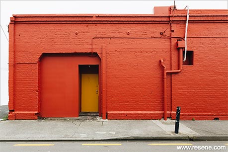 Red shopfronts