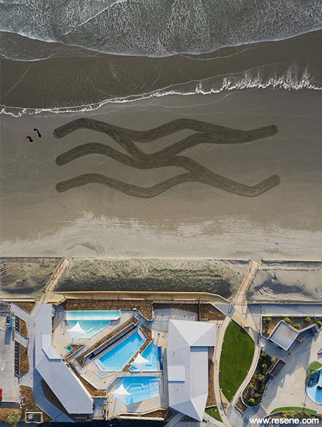 Hot Pools - aerial view