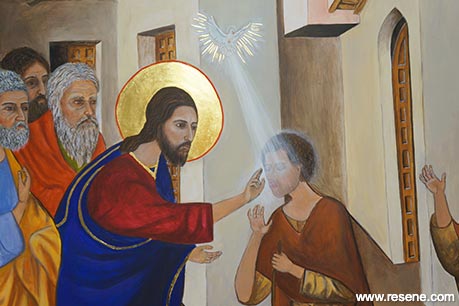 Jesus Heals the Blind Man painting 2