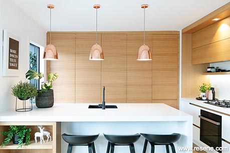 White and timber kitchen