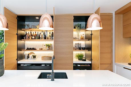 Modern white and timber kitchen