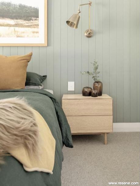 Light green master bedroom