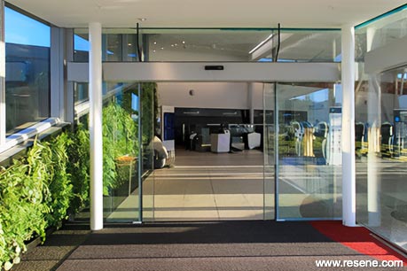 Modern airport entryway