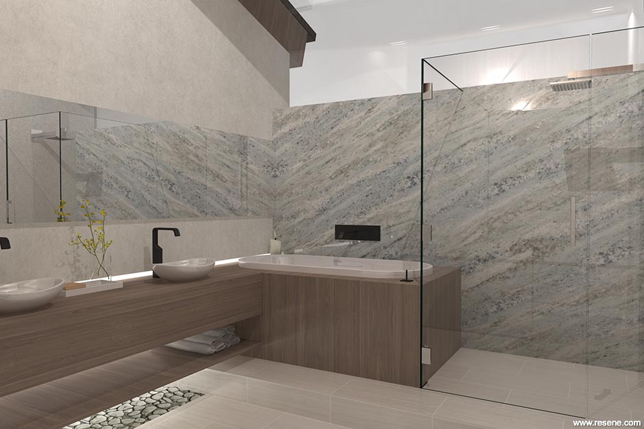 Modern apartment bathroom