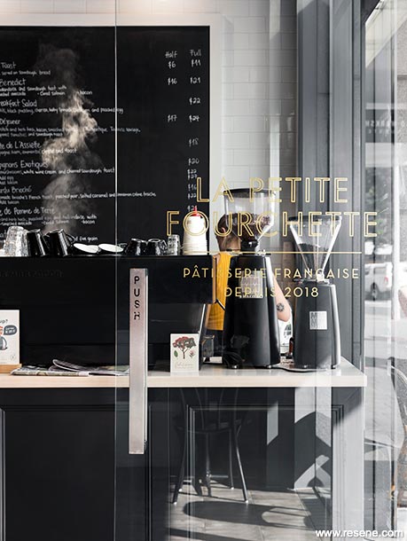 Modern cafe exterior