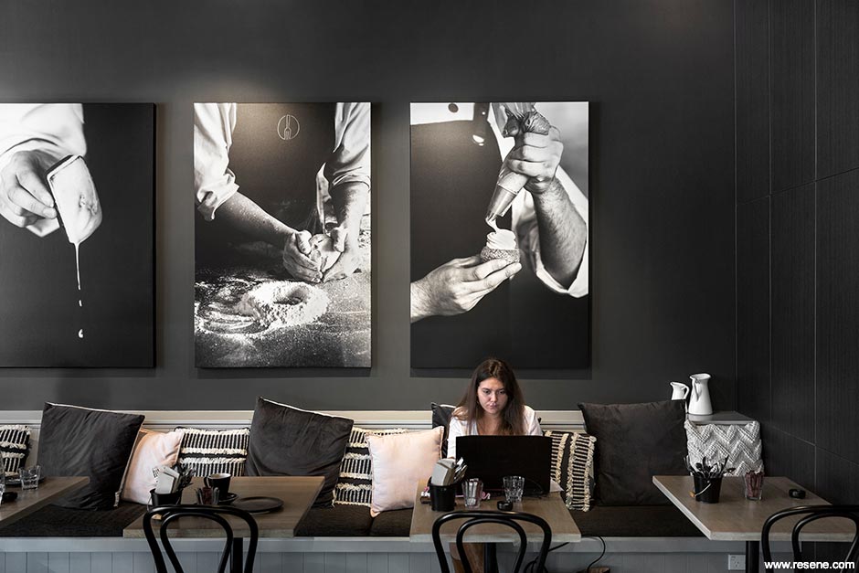 Modern cafe artwork