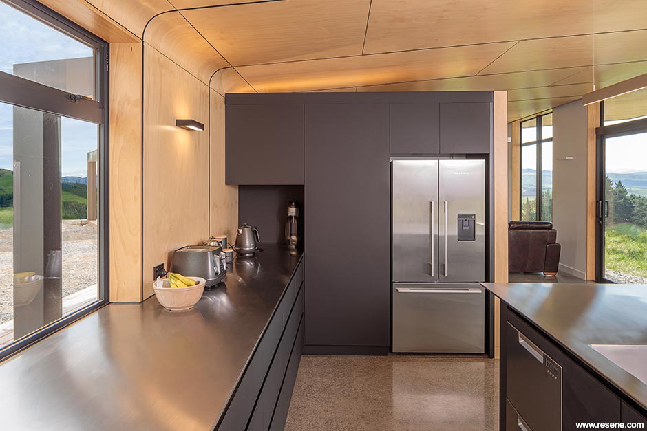 Modern black kitchen