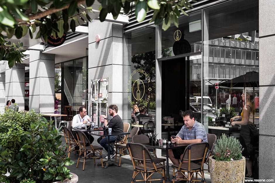 Calming cafe exterior