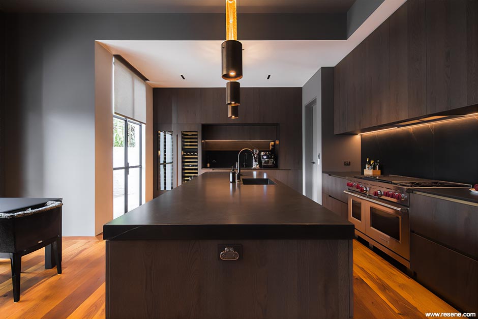Modern black kitchen