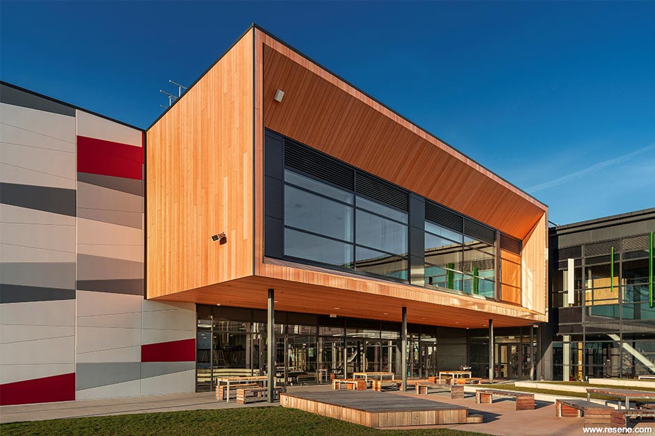 Colourful school exterior