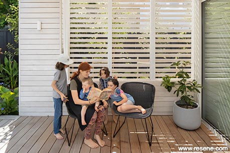 Stained deck