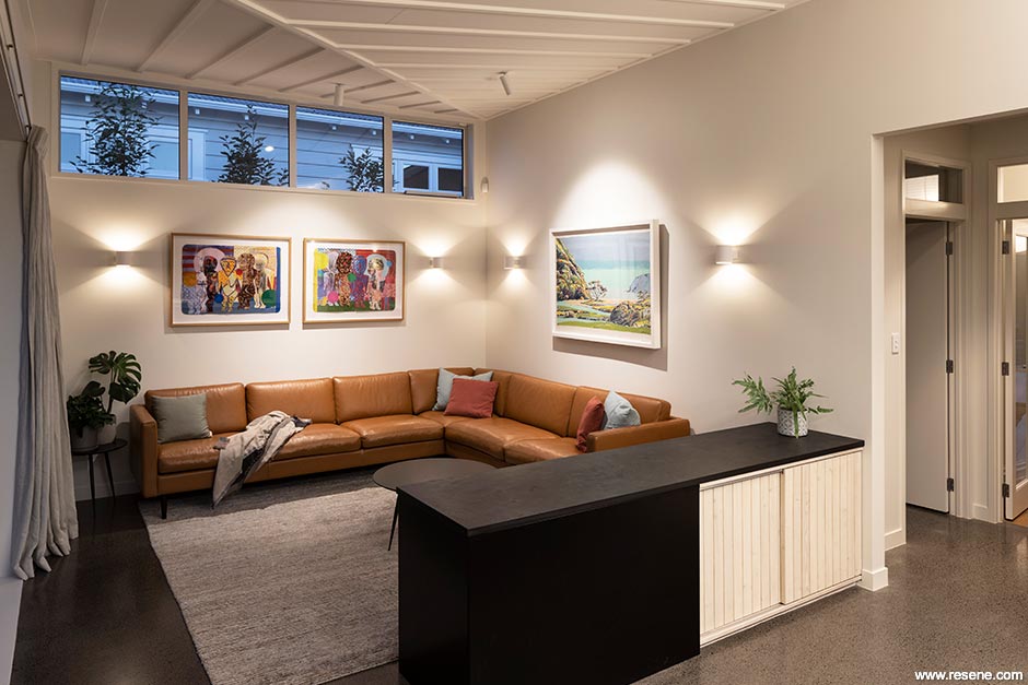 A neutral lounge