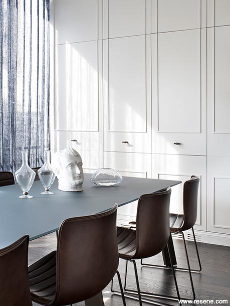 Modern white dining room