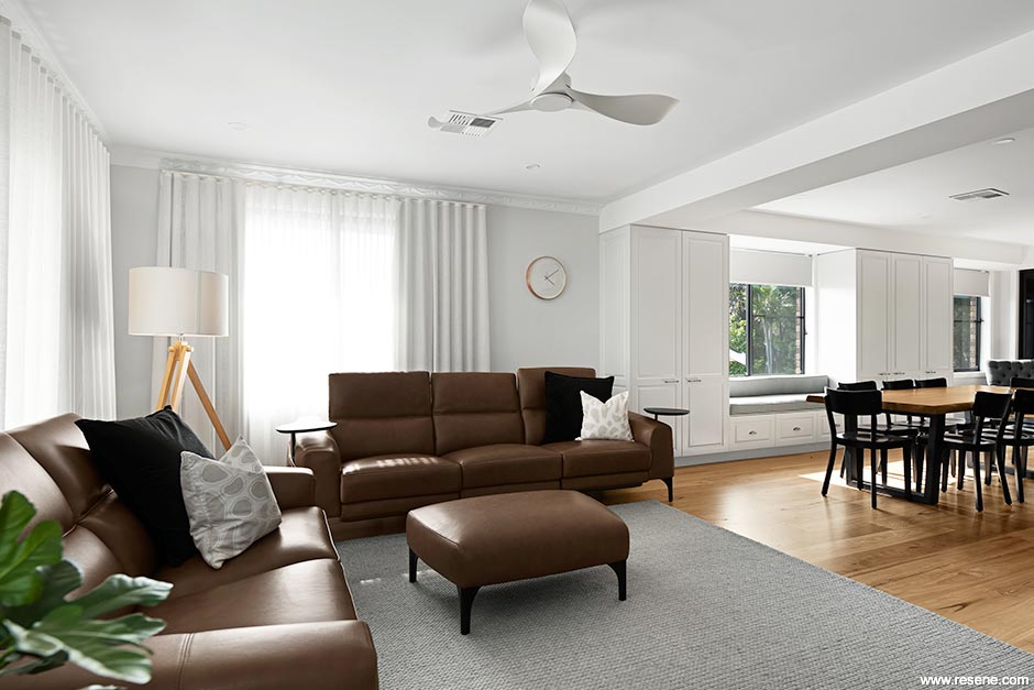 Crisp white lounge
