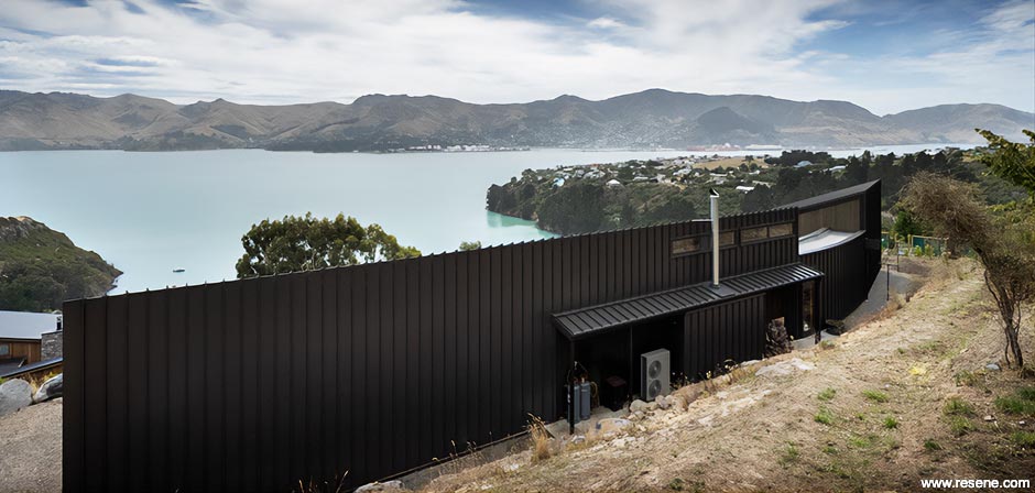Black home exterior