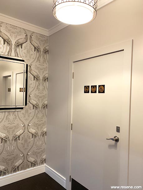 Grey bathroom exterior