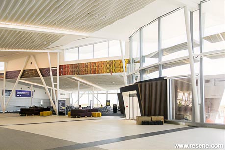 White airport interior
