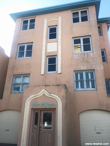 Outdated apartment exterior