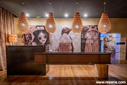 Brown hotel interior