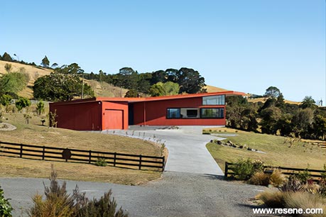 Modern farmhouse driveway