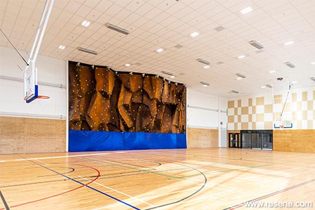 White school gymnasium