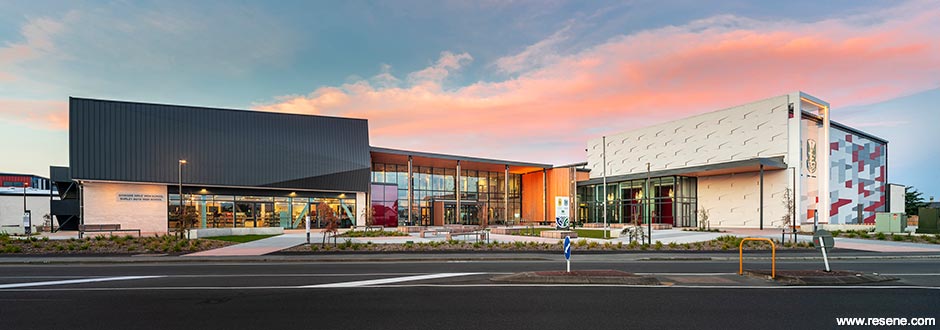 Modern school exterior