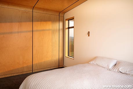 White and timber master bedroom