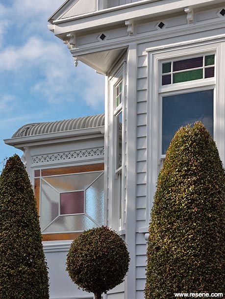 Villa exterior - stained glass windows