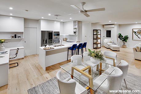 Modern kitchen and dining room