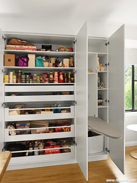 White kitchen pantry