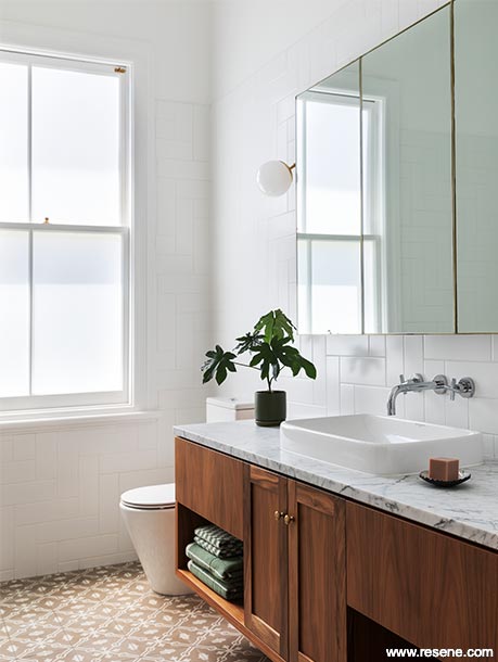 White tiled villa bathroom