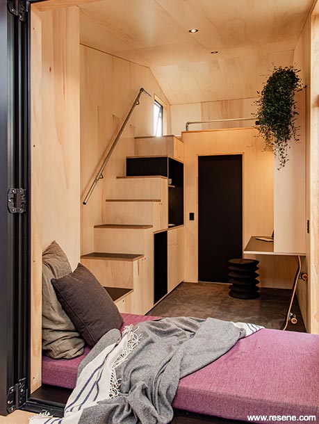 A timber panelled studio