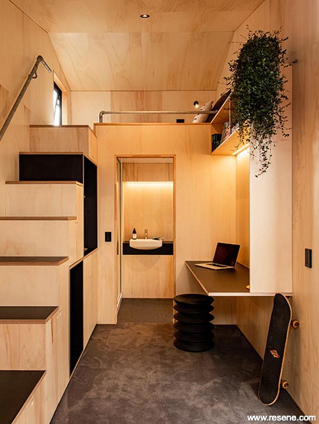 Timber panelled studio