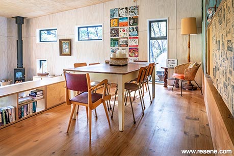 Wooden bach dining room