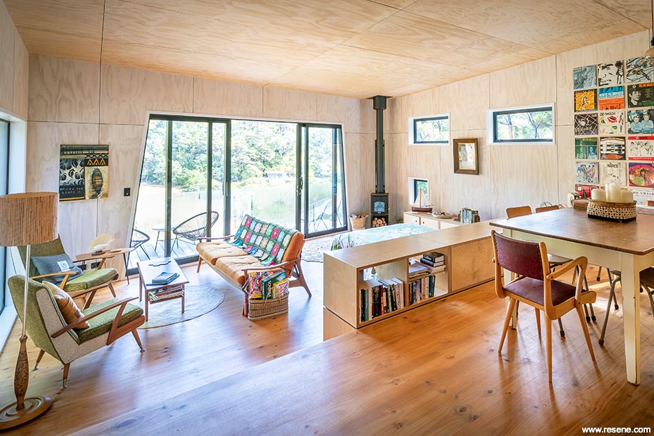 Wooden bach interior