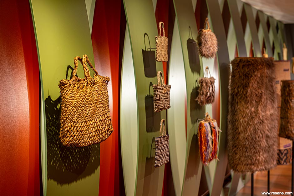 Woven baskets display 2