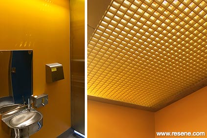 Yellow bathroom