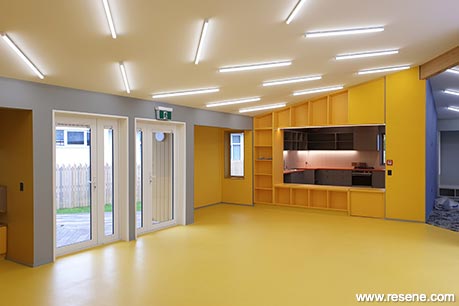 Yellow school interior