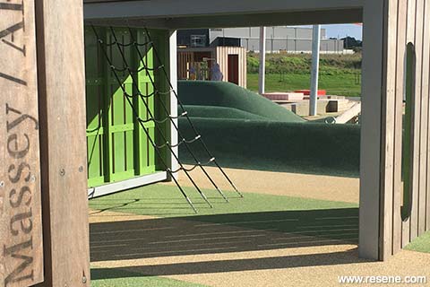 Kopupaka Reserve Playground - climbing wall