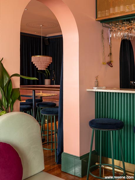 gin gin cocktail bar + eatery - bar and dining areas