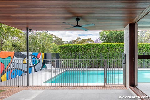 Pymble House - view of mural