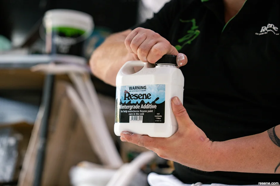 Using Resene Wintergrade Additive helps in painting exteriors during the winter months