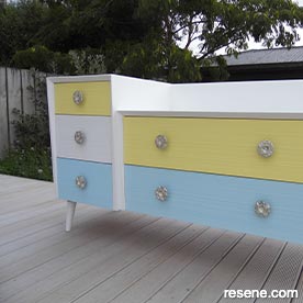 Paint a sideboard in pastel hues